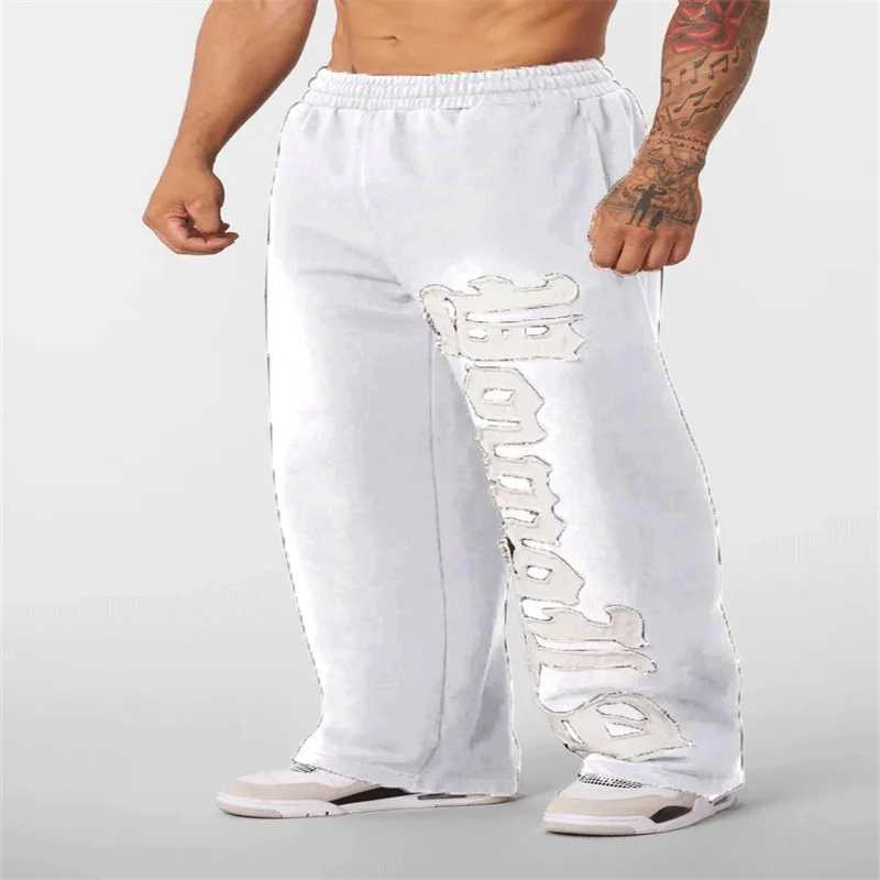 2025 American Wide Leg Pants New Letter Printed Mens and Womens Loose Trendy Sweatpants X250625