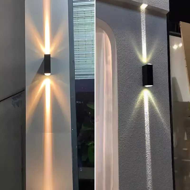 Silver Aluminum COB outdoor light 6W outdoor lighting Outdoor Waterproof IP65 wall lamp porch light Up and Down Wall Sconces XJ250624