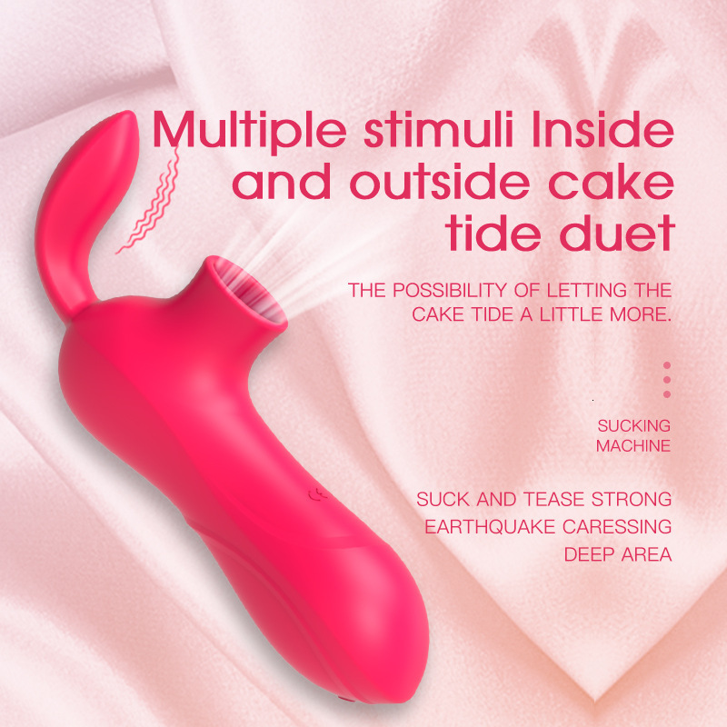 Adult Rechargeable Silicone Vibrating Massager Wand Female Flirting Masturbation Sucking Device Sex Toys