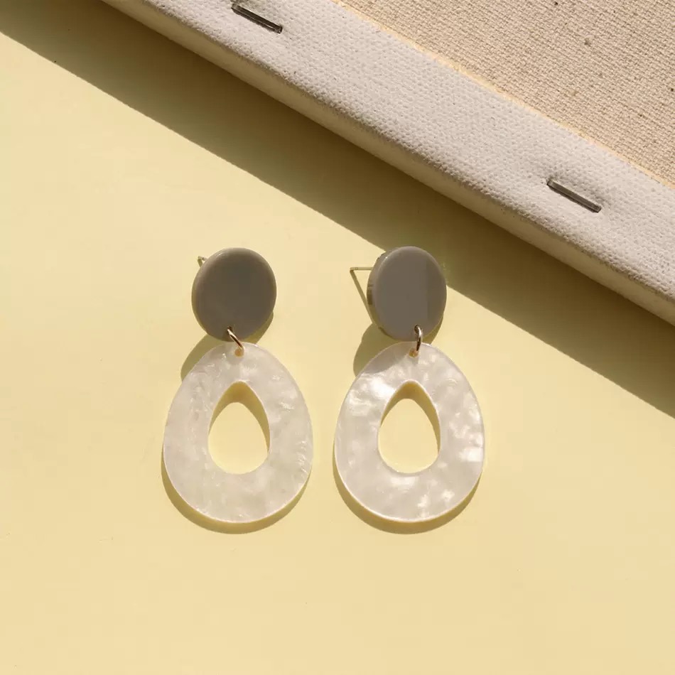 French vintage acrylic earrings art fresh mori earrings for girls