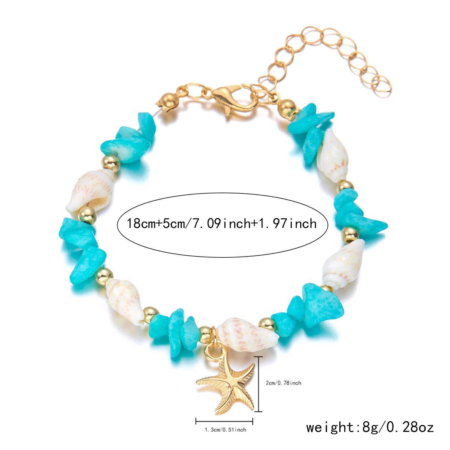 Bohen Starfish Pendant Bracelet for Women Handmade Ced Stone Beaded Bracelet Summer Beach Jewelry Travel Accessory Gift X250625