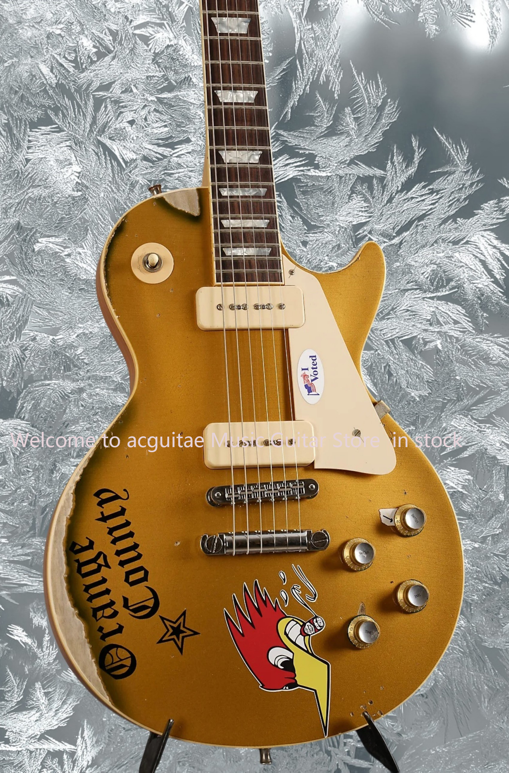 hot 1976 Paul Deluxe Mike Ness Aged electric guitar Body Mahogany fingerboard rosewood