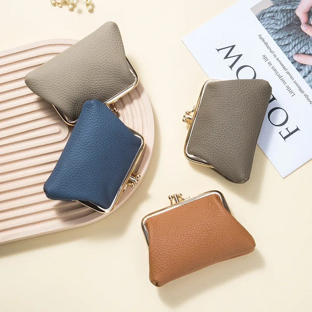 Genuine Leather Womens Wallets Ladies Small Hasp Purses Fashion Portable Money bag Large Capacity Change Bag For Women 250623