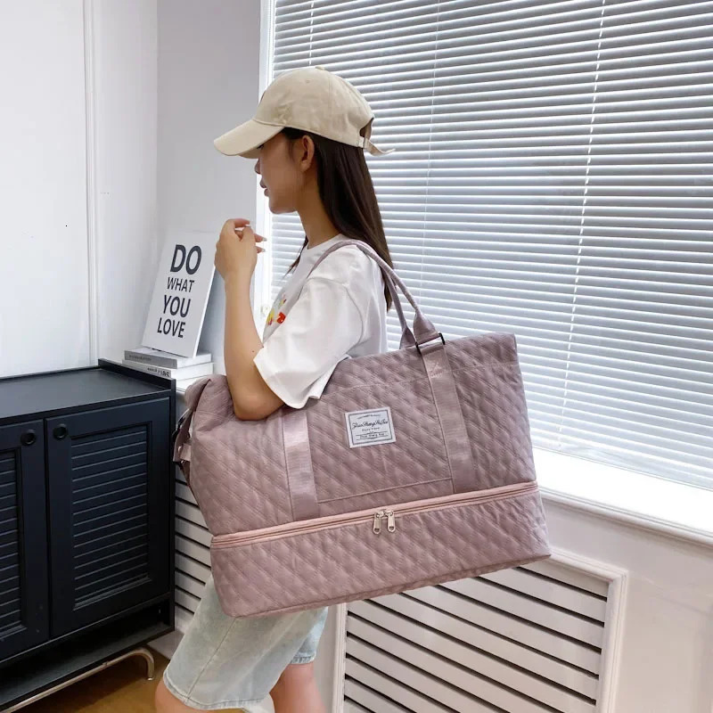 Lightweight Luggage Bag Large Capacity Travel Duffle Bag Gym Tote Bags Shoulder Weekender Overnight Bag 250624