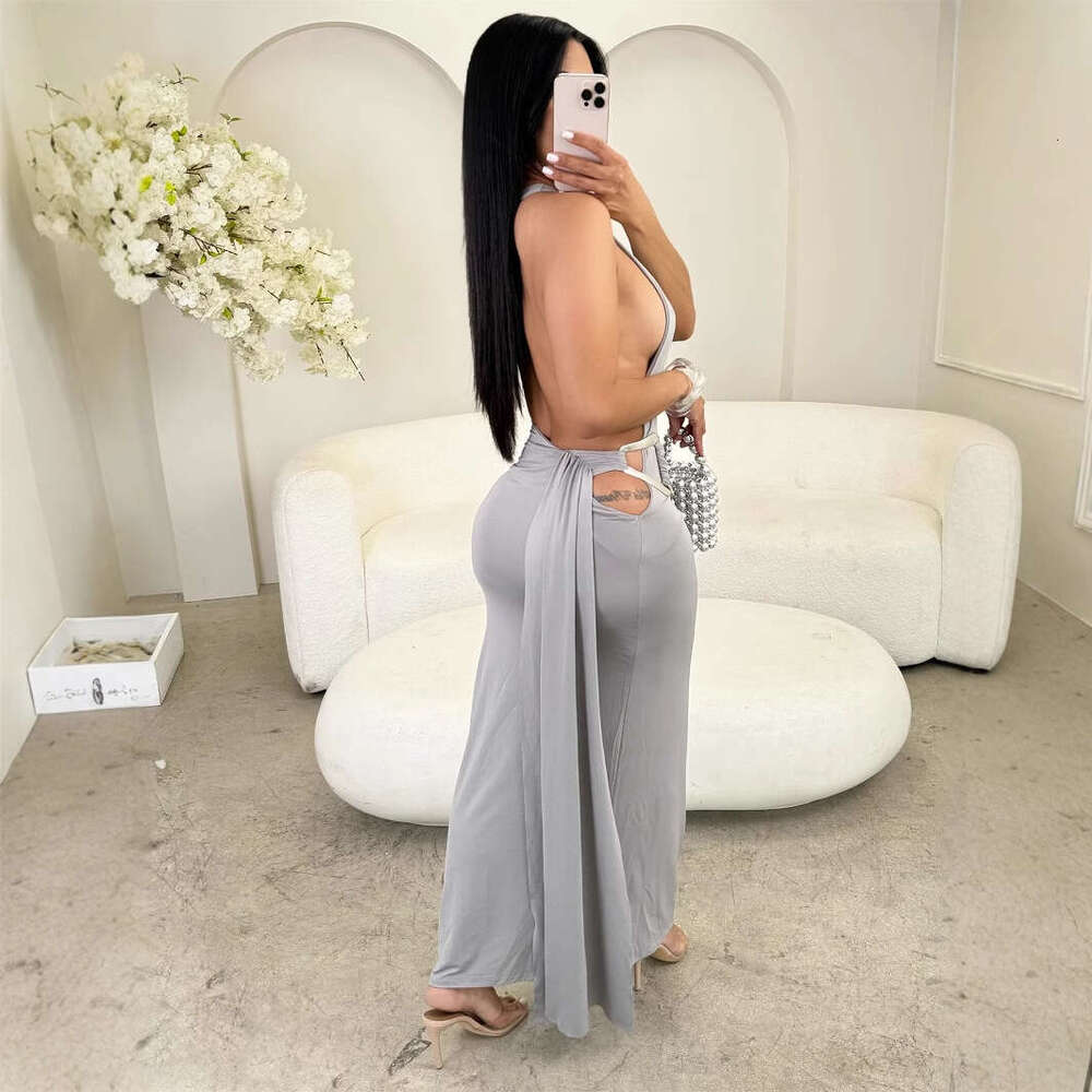 New Summer Elegant Bodycon Fashion Slim Fit Ribbon Tie Strapless Long Dress For Women B5