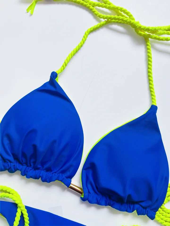 Swimsuit Women Bikinis Set Sexy Drawstring Bikini Beachwear Leopard Two-pieces Swimwear Bathing Suit Lace Up Bikini Set XJ250624