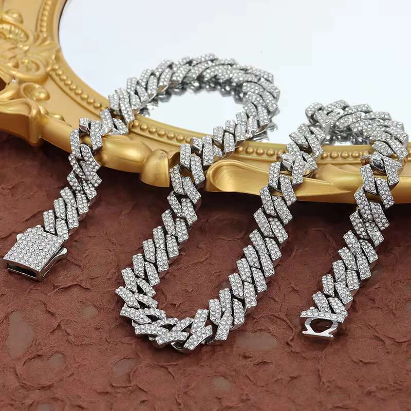 Hot Sale Gold Silver Alloy Cuban Link Chain Hip Hop Men Necklace Fashion Jewelry Collier Inoxydables High Quality