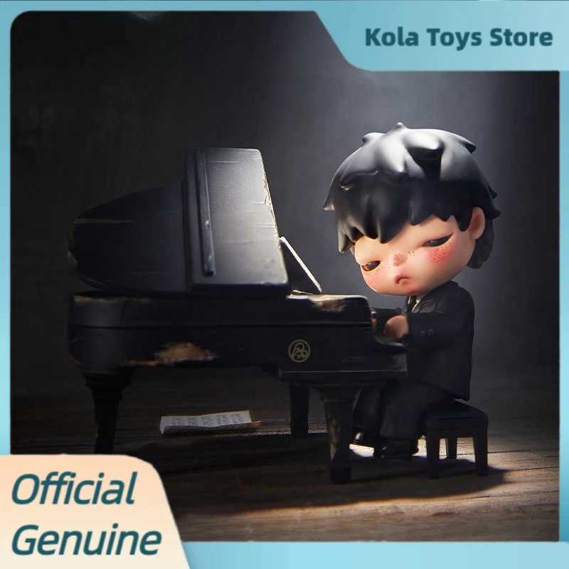Genuine Hirono The Pianist Figurine / Dimoo Fall Into A Dream Figurine / Baby Molly Funny Day Raining Figurine Trend Toy Gifts Y250624