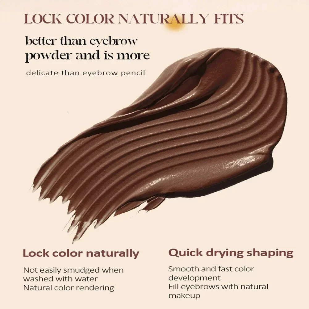 Square Brush Wild Eyebrow Painting Paste Pressing 3D Dye Dip Eyebrow Long-lasting Enhancers Cream Hairline Modification Makeup 250625