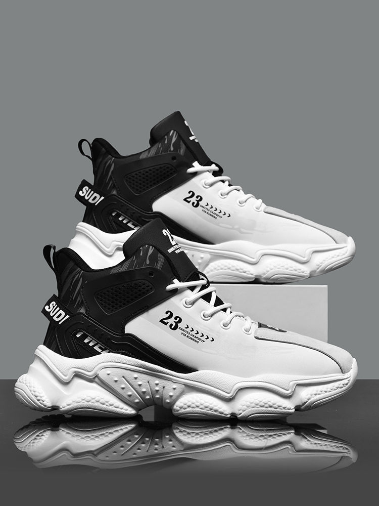 8993-Men's New Anti Slip Shock Absorbing Basketball Shoes Lightweight Plush Casual Sneakers Men's Running Shoes Warm and Comfortable Sports 