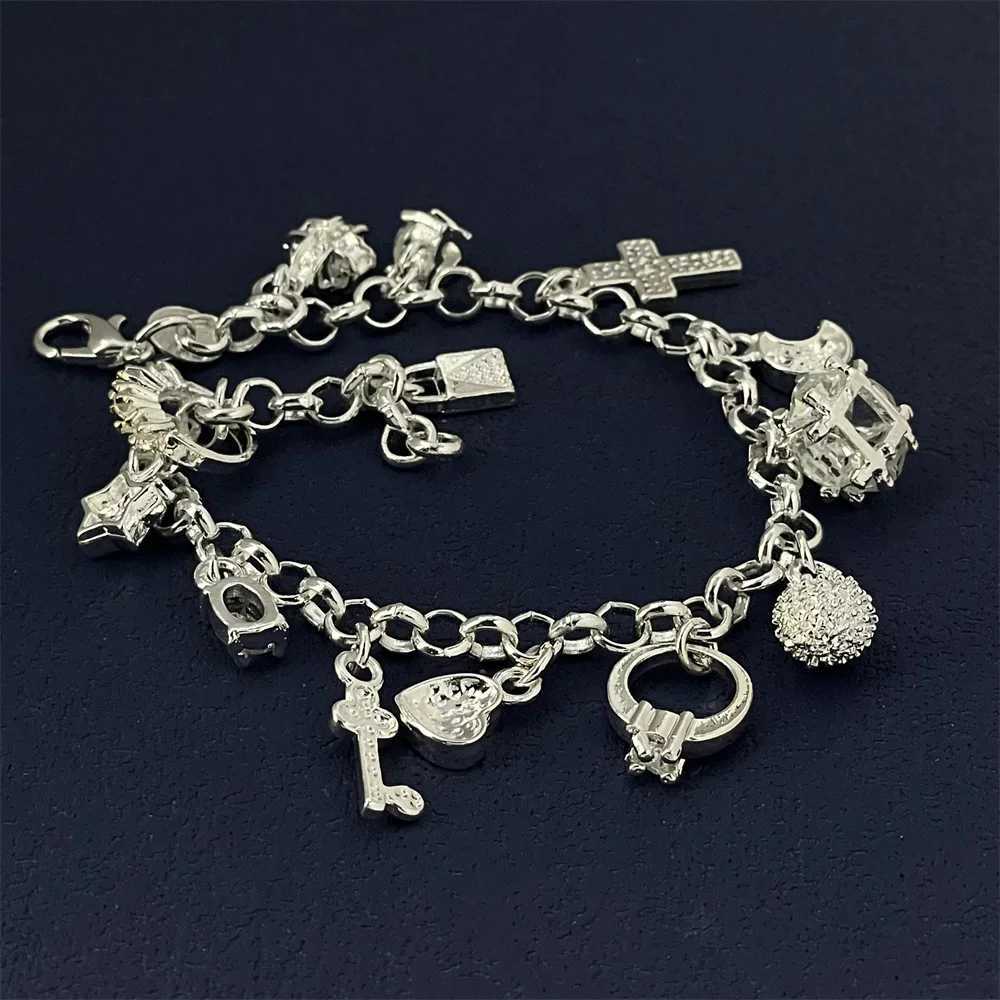 925 Sterling Silver Various Pendant Styles Bracelets Ladies Couple Simple Luxury Banquet Wedding Birthday Jewelry Gift X250625
