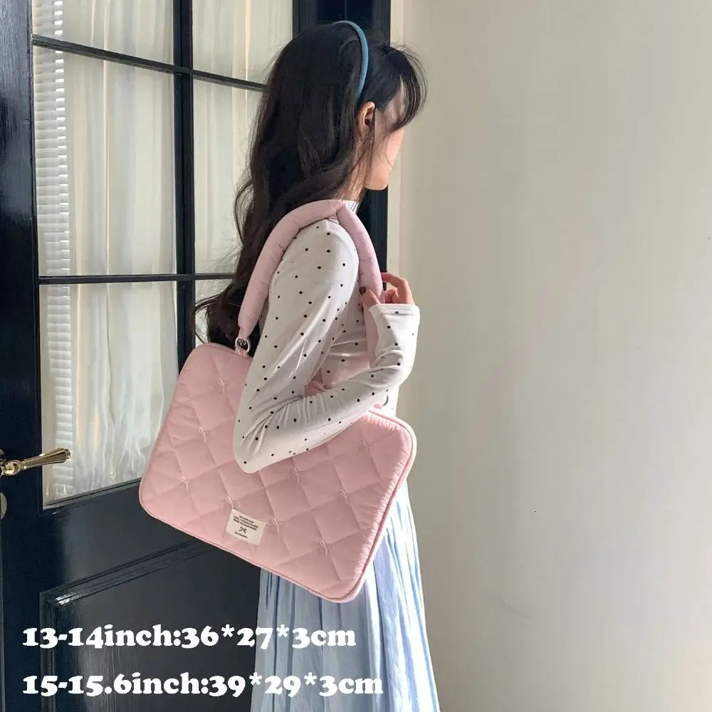 13/14/15/15.6inch Laptop Shoulder Bag Bowknot Tablet SlEEve Case Portbale Laptop Handbag 250624
