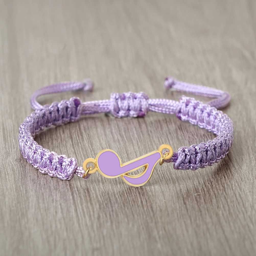 New Wen Rope Bracelets Hand Woven Purple Thread Bracelet Cute Pendant Bracelet Vintage Daisy Flower Bangle Girl Jewelry X250625
