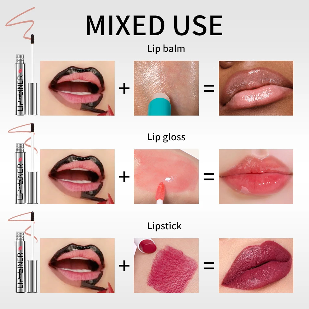 4colors Peel Off Lip Liner Waterproof Long Lasting Lipliner Pencil Moisturising Lips Gloss Tattoo Lipgloss Lipsticks Cosmetics 250625