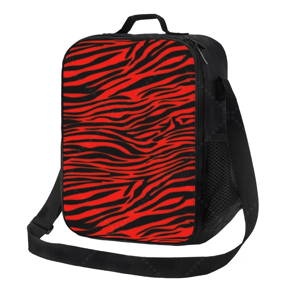 Zebra Stripe Lunch Bag for Women Portable Thermal Insulated Lunch Box Picnic Multifunction Food Tote 250624