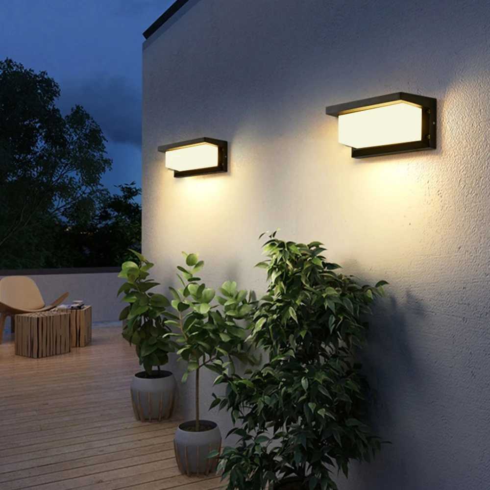 LED Outdoor Wall Lamp Waterproof IP65 Radar Sensor Lighting Surface Mounted Porch Lights Balcony Garden 12W 18W 30W Sconce XJ250624
