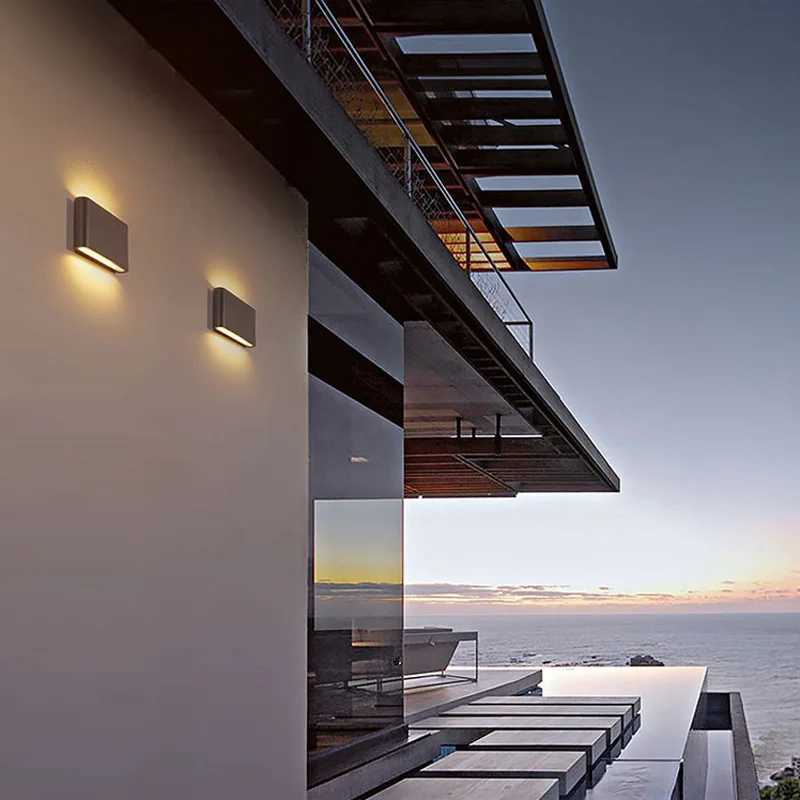 Outdoor Waterproof IP65 6W 12W LED Porch Lights Modern Indoor Decor Up Down Dual-Head Corridor Wall Lamp AC85-265V XJ250624