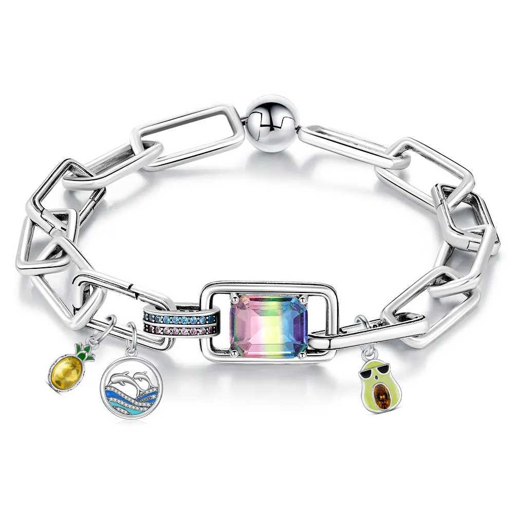 Hot S 925 Sterling Silver Bracelet Fit Pendant DIY Classic Jewelry For Women Daily Gifts Elegant Bracelet Fine Christmas Gift X250625