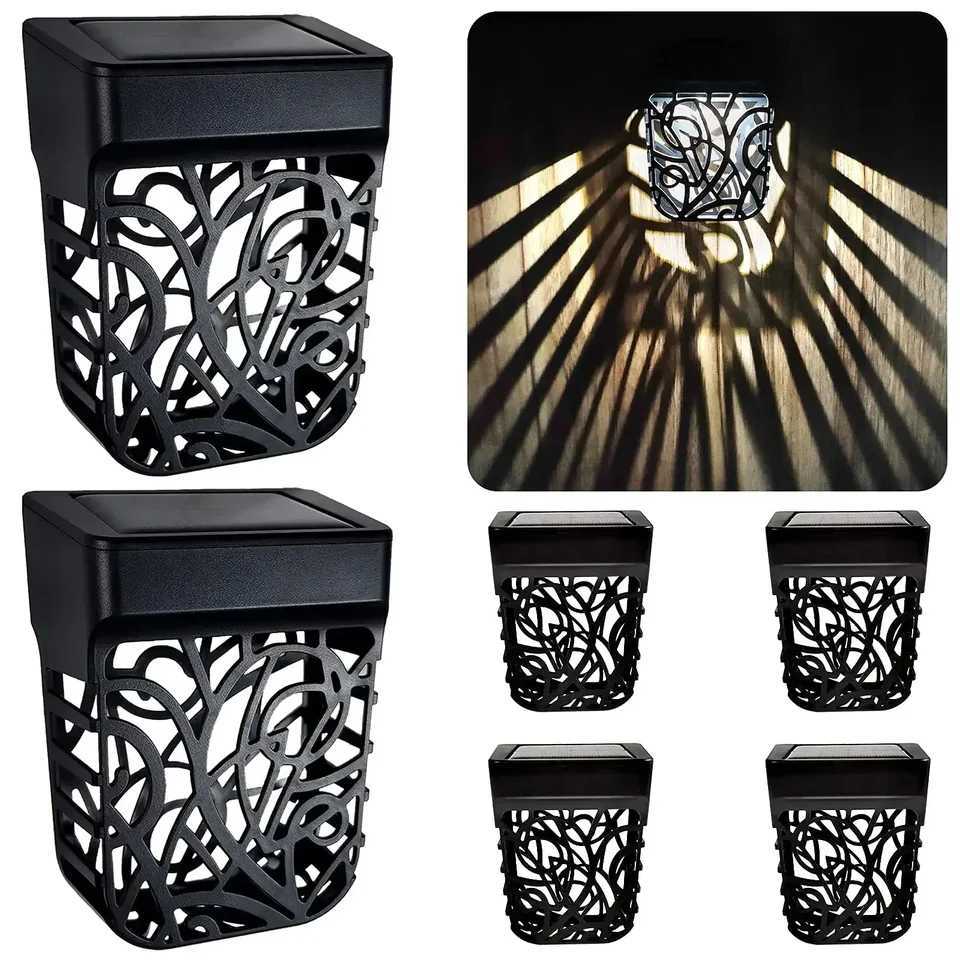 Garden Outdoor Solar Wall Light LED Wireless Light for Yard Roof Patio Stair Door Lighting Decoration 6 Pc Solar Fence Light XJ250624