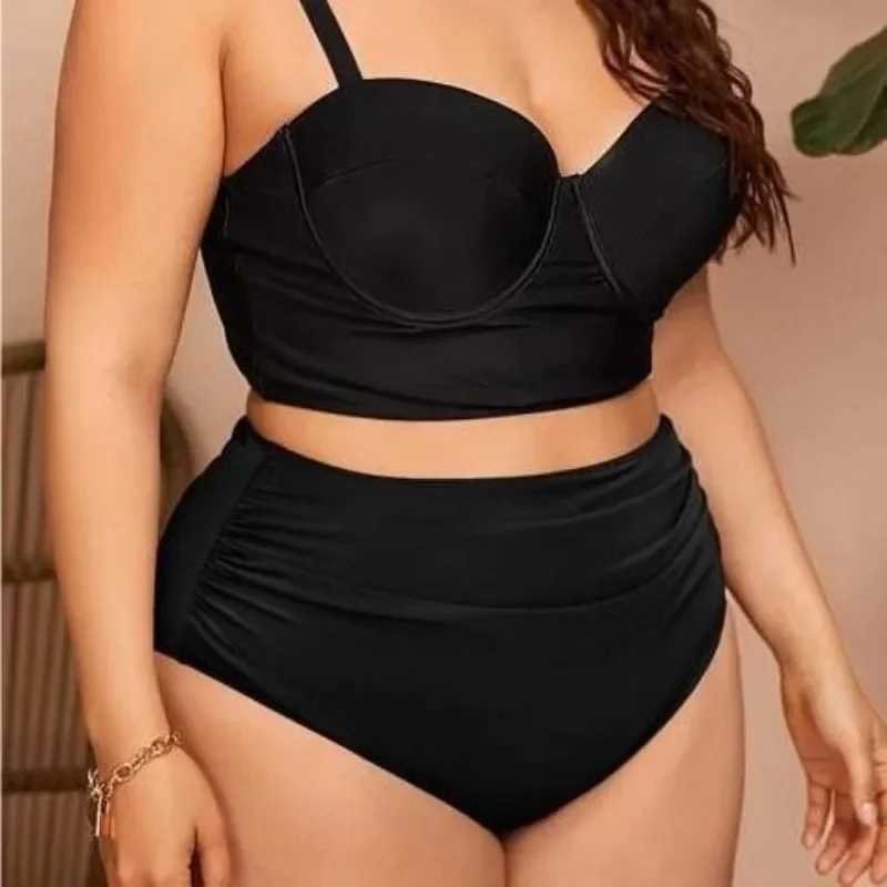 2025 New Plus Size Swimwear Women Push Up Bikini High Waist Bikini Set Underwire Swimsuit Bathing Suit Beach Tankini Mujer 4XL XJ250624