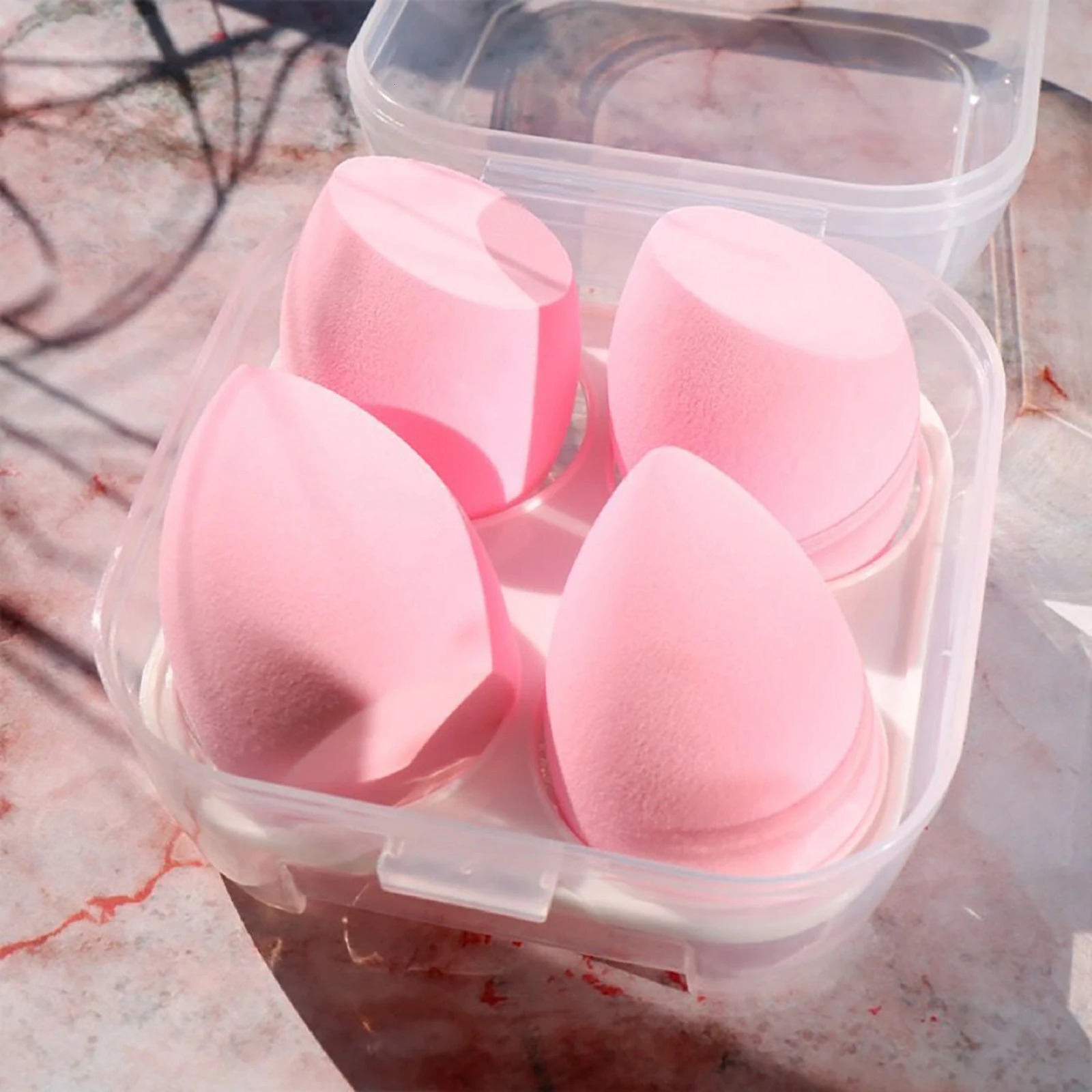 4pcs Professional Beauty Makeup Sponges Soft Skin Friendly Cosmetic Sponge with Dry Wet Use for Women Daily Makeup Tool 250625