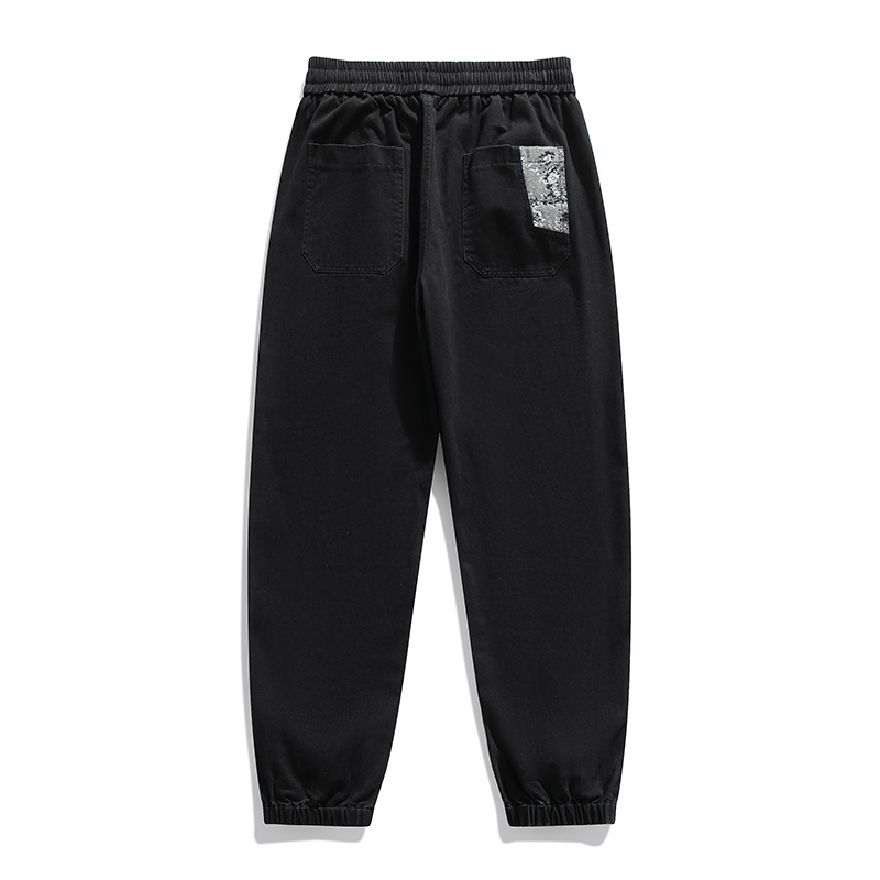 Loose sports casual pants for men, spring and autumn ankle-length sweatpants, pure cotton versatile large size, 2025 new