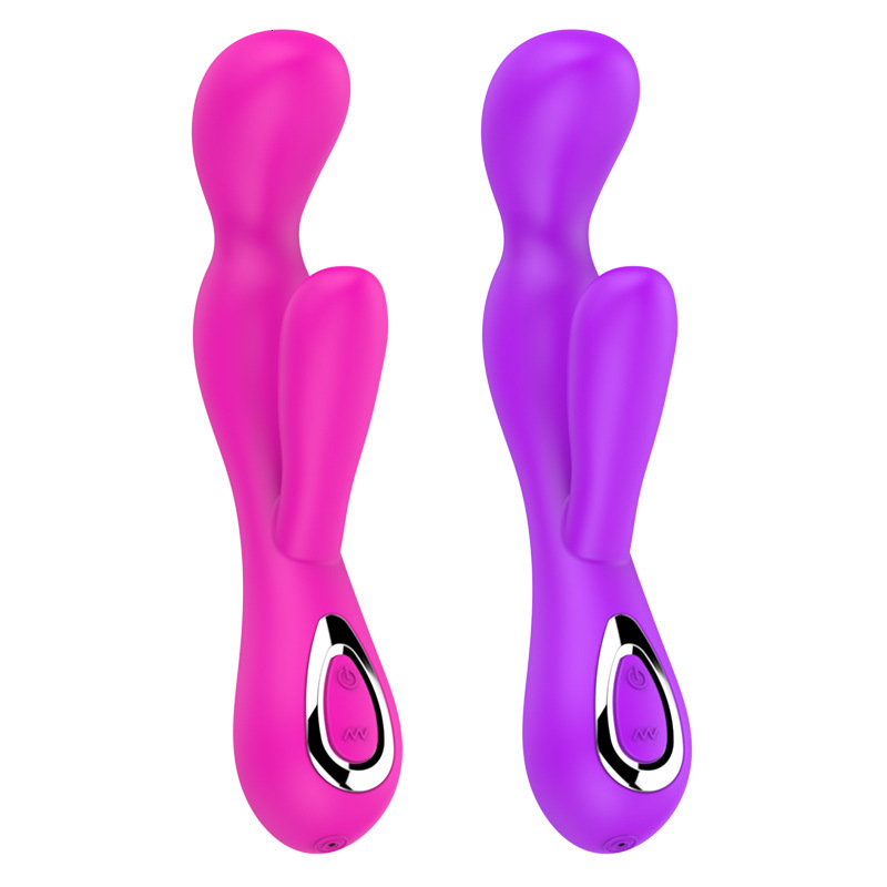 Haoqi Fun Adult Sex Toys Silicone Dual-Head Vibrator for Women Masturbation Massager
