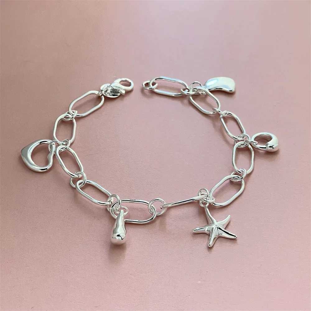 925 Sterling Silver Various Pendant Bracelets Ladies Couple Simple Luxury Banquet Wedding Birthday Jewelry Gift X250625