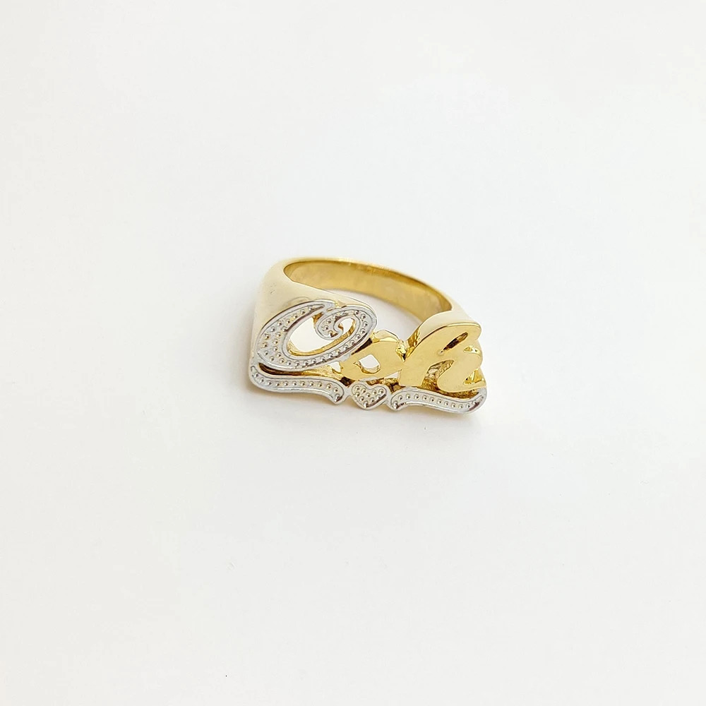 DODOAI Customized Fashion Handcrafted n Personalized Name Punk Ring ity Hip Hop Letter name Ring For Men Women Gift 250624