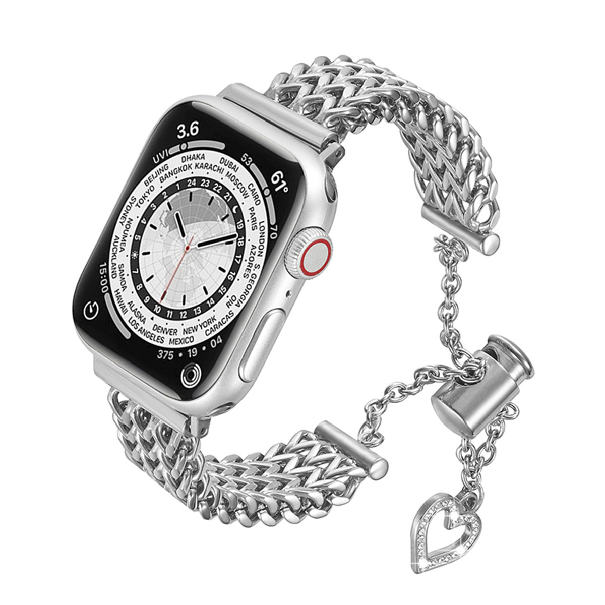 Luxury Trendy Premium Epoxy Coated Stainless Steel Watch Band for Apple Watch