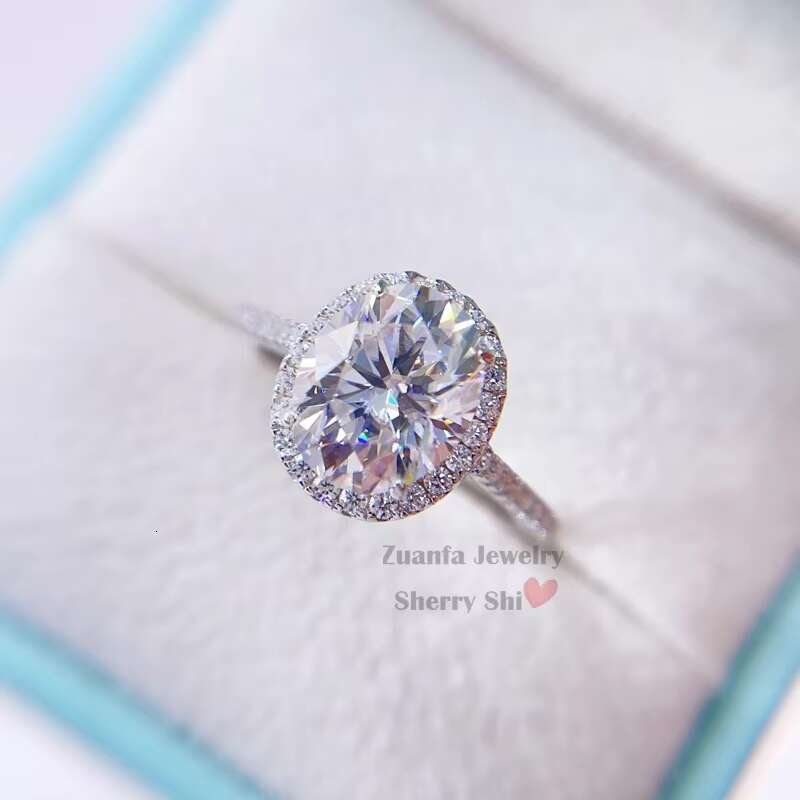 Oval Cut Classic Design 3.15CT Infinity Band Oval Cut Moissanite Diamond Ring for Wedding