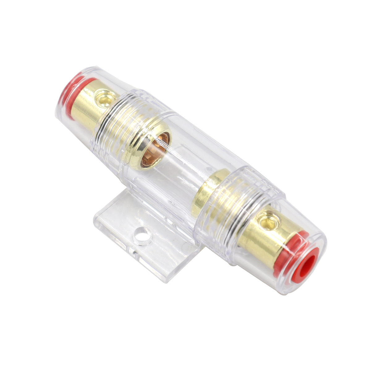 Transparent AGU fuse holder for car audio modification, power supply fuse holder with 30A 60A 100A fuse