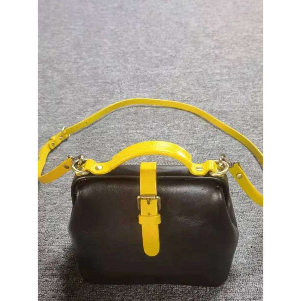 Hot Selling Vintage Women Cowhide Genuine Leather Doctor Mixed Colors Fashion Handbag Ladies Strap Shoulder Bag New Totes Crossbody Bags Designer Bags