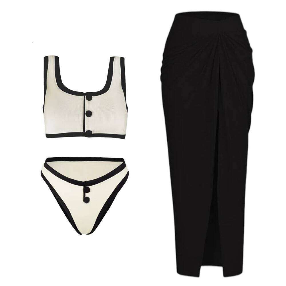 Two Piece Women's Bikinis Set 2024 Push Up Patchwork Slim High Waist Sexy Print Retro Swimwear Female Beach Bathing Suit Femme