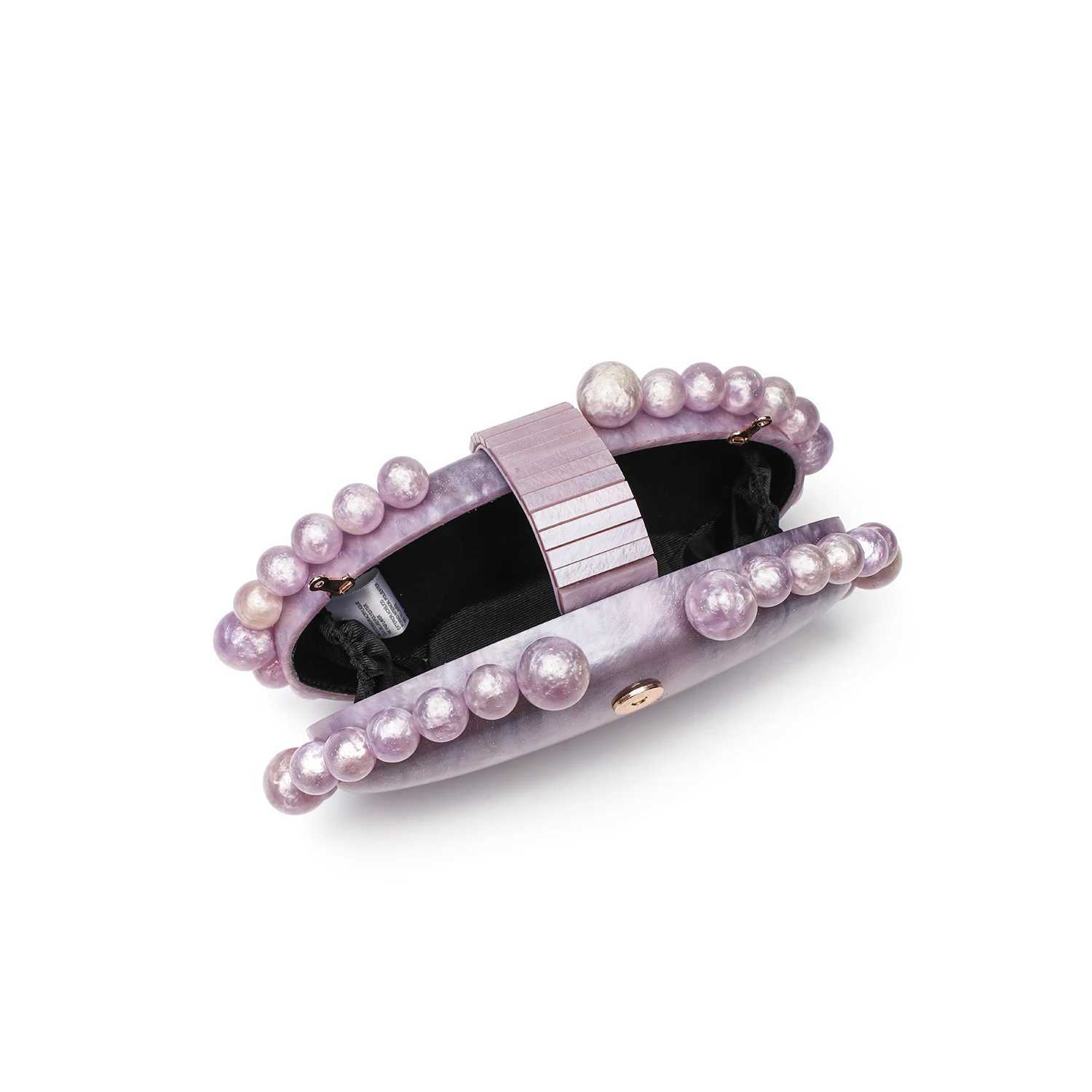 Elegant Pearl White Marble Acrylic Clutch Bag - Minimalist Womens Shoulder Crossbody Evening Purse for Luxury Dinner Party M250625