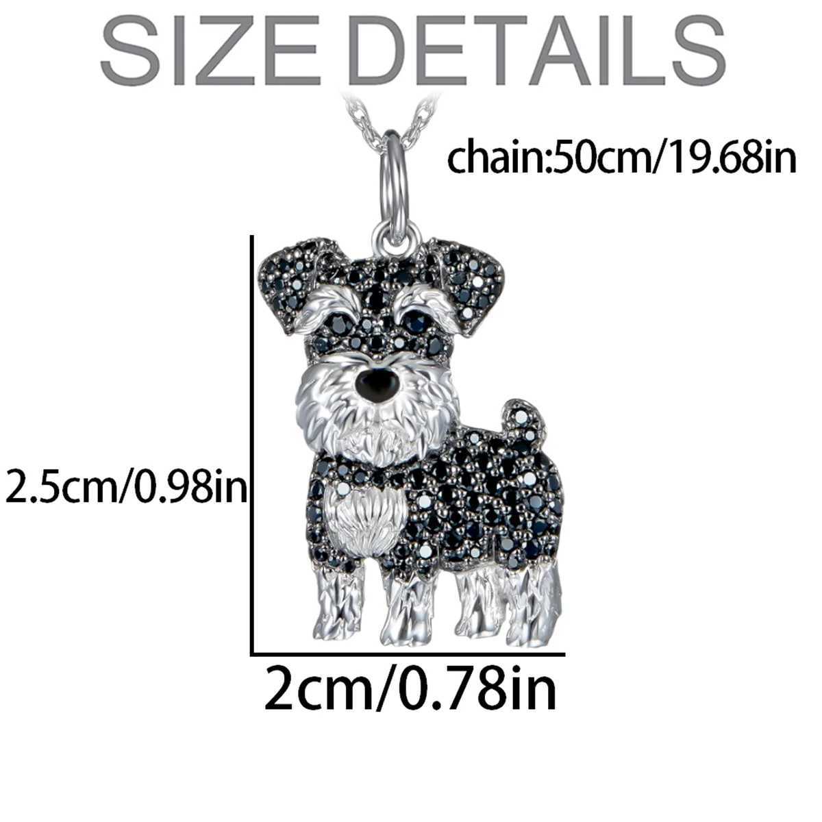 Exquisite and Cute Schnauzer Dog Pendant Necklace for Women Elegant Pet Puppy Jewelry Animal Accessories Dog Lovers Gift V250625