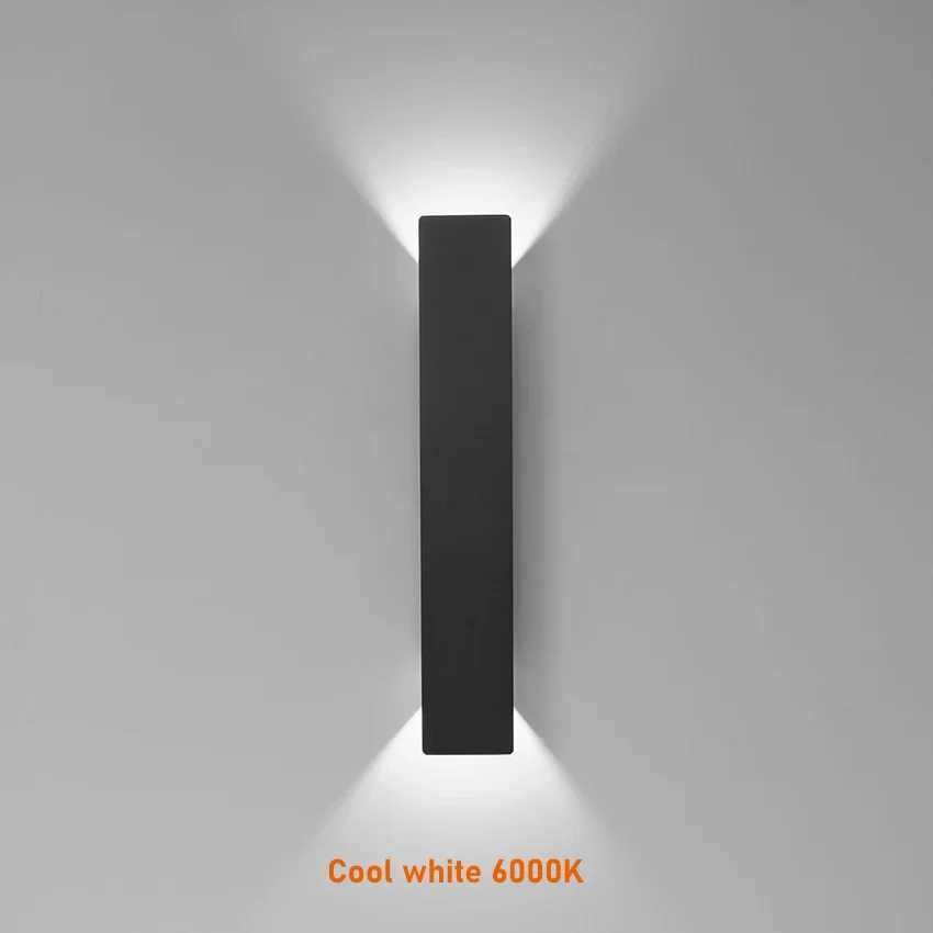 Outdoor Waterproof Wall Lamp Modern LED Lamp Black White Aluminum Up Lower Light Wall Lamps Waterproof IP65 110V 220V Fixtures XJ250624