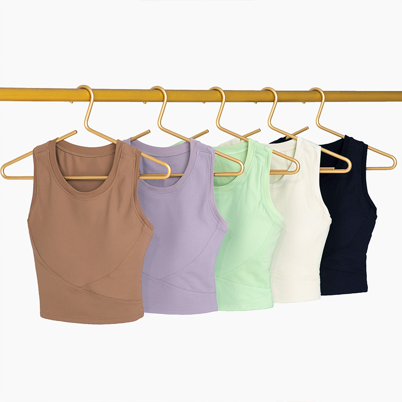 threaded yoga vest underwear high elasticity shockabsorbing sports top