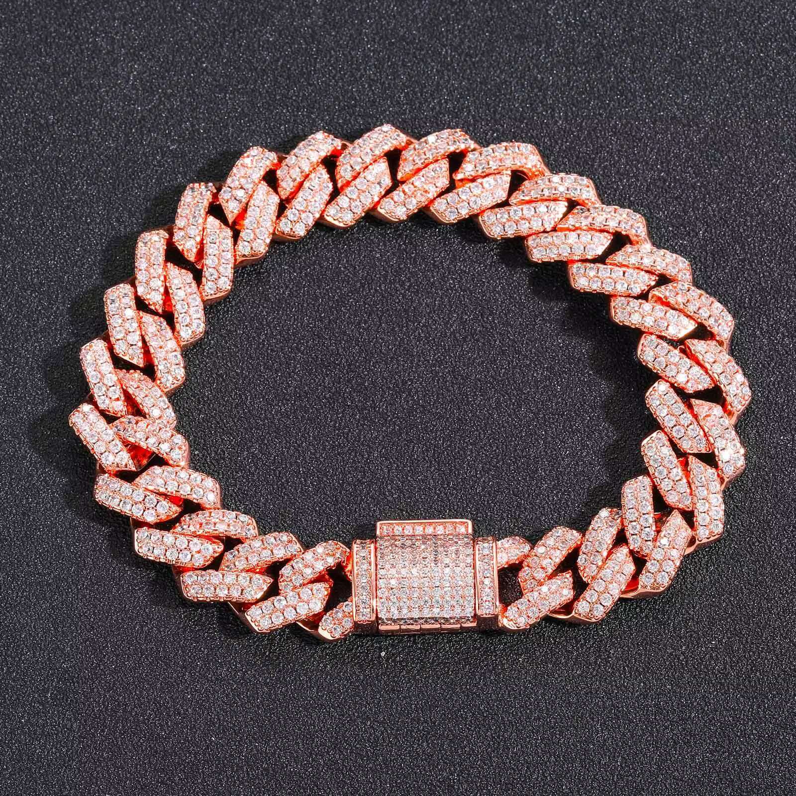 2025 Trendy Cuban Chain Necklace Zircon Accented Silver Tone Hip Hop Jewelry for Dancers Performers