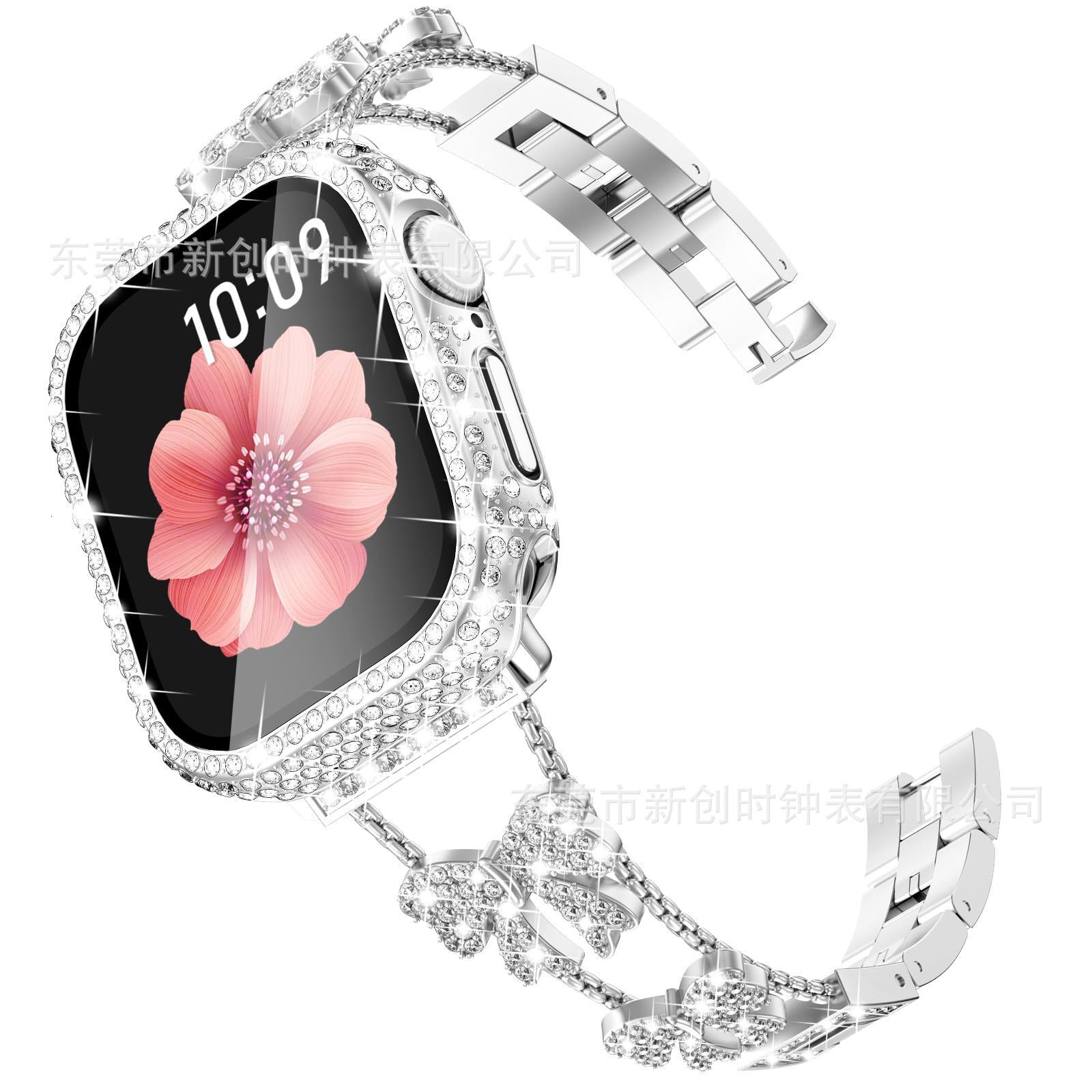 Luxury Premium Bowknot Rhinestone Chain Metal iWatch Band - Exquisite Designer Strap for Apple Watch Series 10