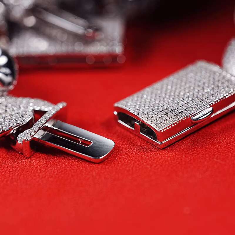 SICGEM Top Selling 8 Inches 15 MM Width Hip Hop Style 925 Sterling Silver Mens Moissanite Cuban Chains Gold Plated Link Chain