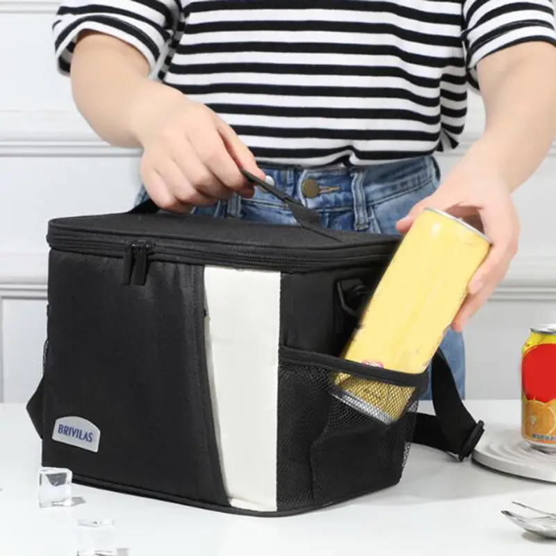 Insulated Lunch Bag Large Bags For Women Men Reusable With Adjustable Shoulder Strap 250624