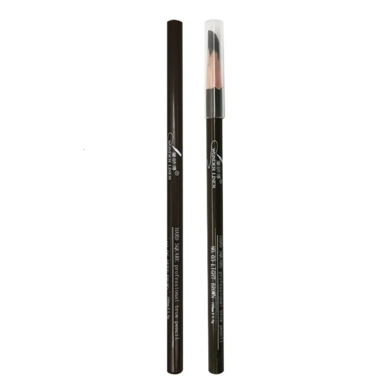 Hard Microblading Eyebrow Pen Natural Waterproof Eyebrow Pencil Definer Long Lasting Wood Makeup Square Eye Brow Applicator 250625