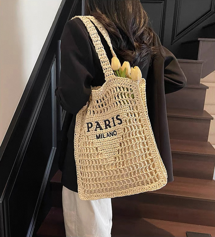 Free Shipping Casual Straw Multi-Color Knitted Tote Bag and Handbags Women Shoulder Bags Straw Woven Side Bag for Ladies Woman Handbag Beach Bag5