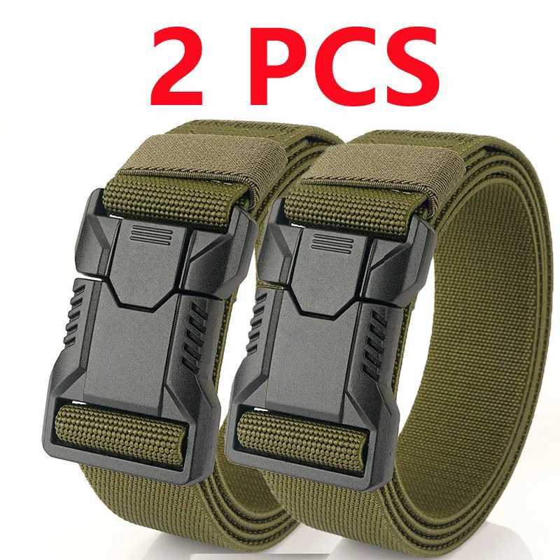 2pcs Versatile Mens Tactical Belts - Durable Adjustable Design - for Outdoor Hunting Sports Enthusiasts W250625