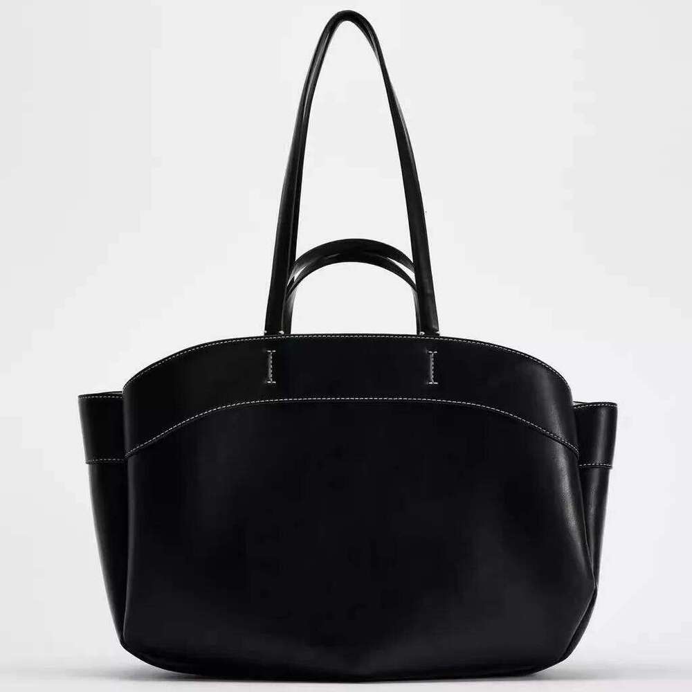 Canvas Splicing PU Tote Bags For Women Designer Handbag Purse 2024 New Fashion Large Capacity Commuting Shopping Shoulder