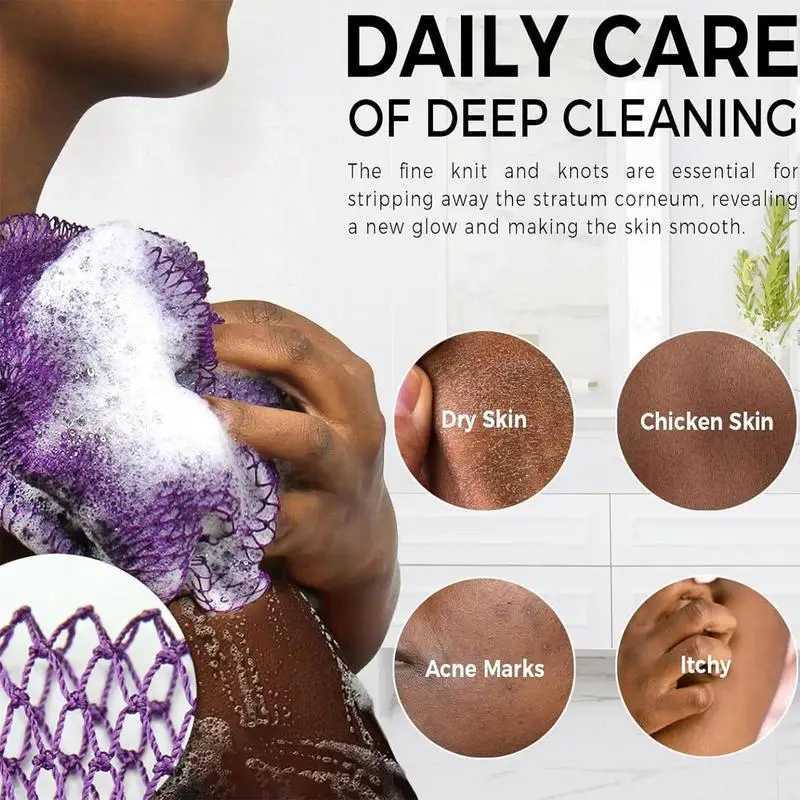 New african net sponges Deep Cleaning Bath Sponge Bathroom Body Scrubbing Tool For Arm Foot Neck Leg Back Daily Care R250625