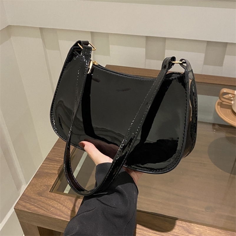 Retro Solid Color PU Leather Shoulder Bag Fashion Womens Handbags Casual er Hobos Underarm Bag 250609CJ