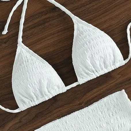 Sexy Three-piece Hot Sale Of The Season Cross-border New Sun Protection Swimwear Womens Strapless Bikini Swimming Suit from Mai XJ250624