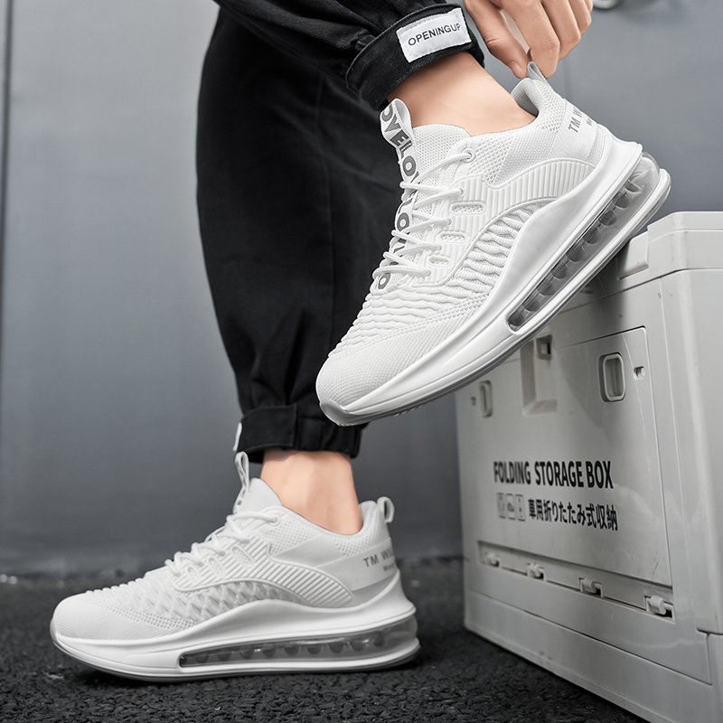 9018 - Air Cushion Shock Absorbing Running Shoes Summer Breathable and Deodorant Mesh Shoes Youth Athleisure Shoes Light and Non Slip Men's Shoes